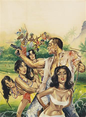 (PULP)  MARK SCHNEIDER. Love Priestess of the Voodoo Moon Cult * Trapped in a Congo Bush War.